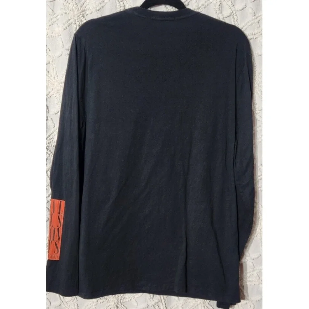 Allsaints Shirts Mens S Black Vertice Long Sleeve‎ Crew Grunge Designer Relaxed